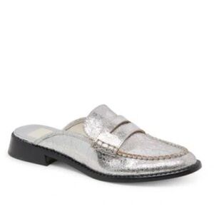 Dolce Vita Metallic Silver Loafer Mule